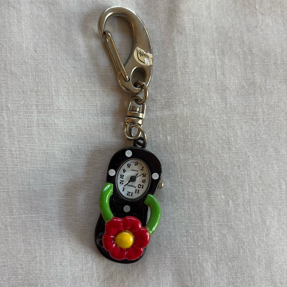 Cute bag charm with clock